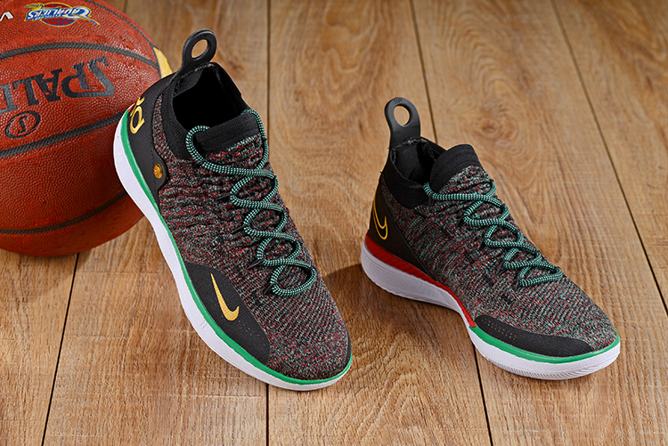 New Nike KD 11 Colorful Black Green Shoes